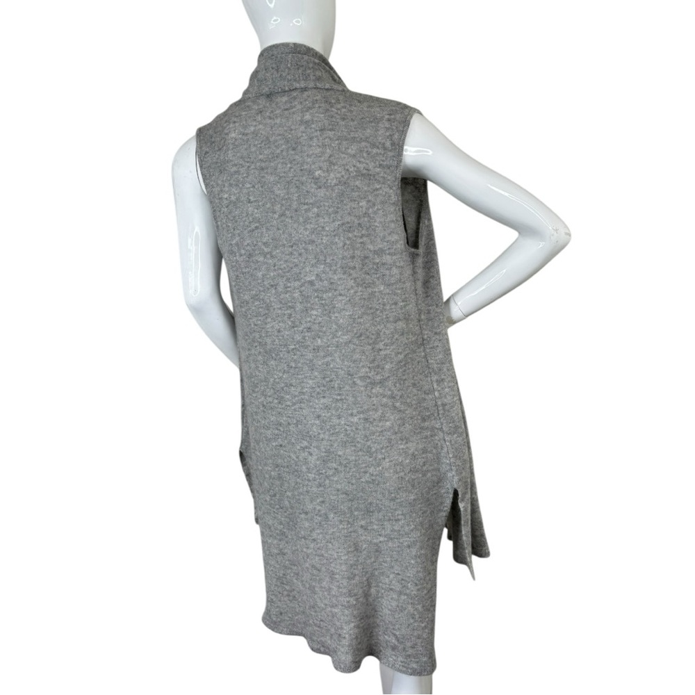 InCashmere Cashmere grey Sleeveless Open Vest sweater cardigan layering piece L - Picture 15 of 17